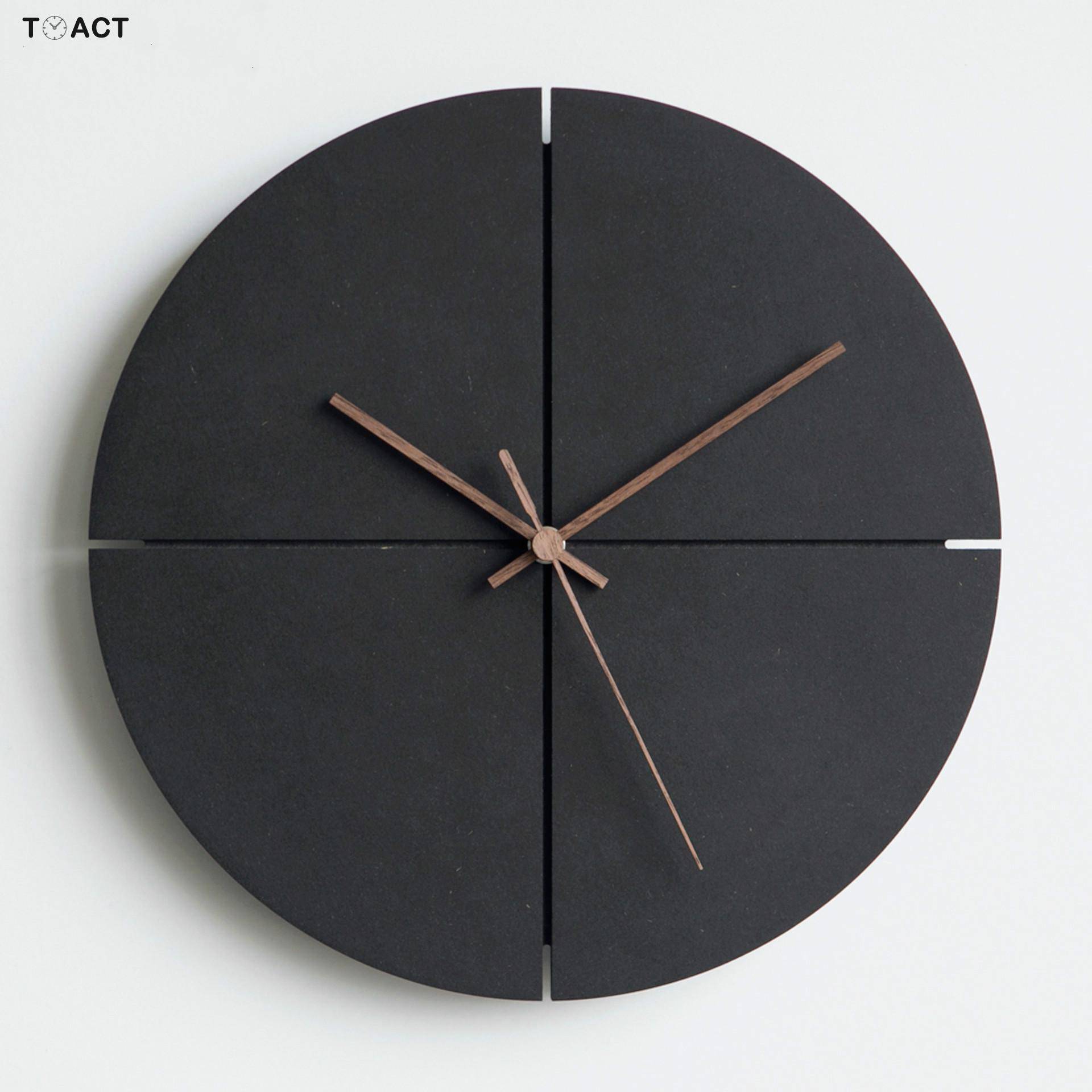 Horloge murale design ronde noire 30cm House - vue 4 sur 6