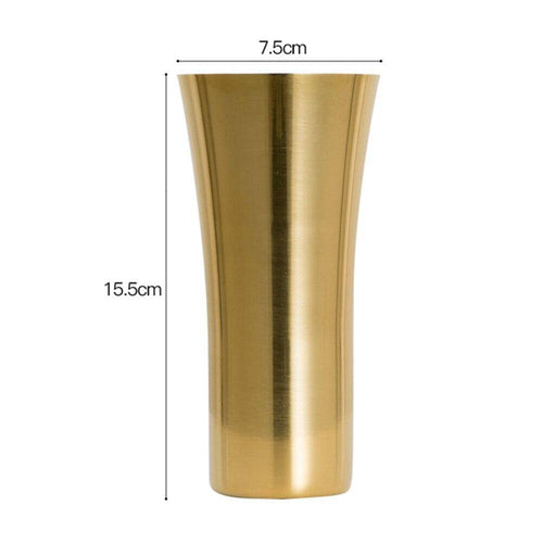 Vase design chromé gold Steel - vue 10 sur 9