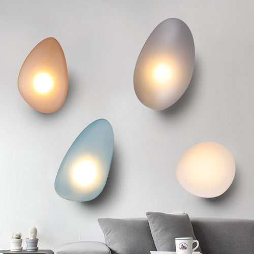 Applique murale design LED en forme de pierre colorée Manar - vue 3 sur 22