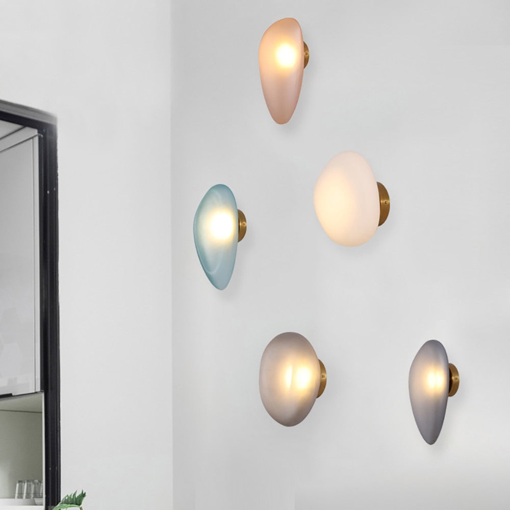 Applique murale design LED en forme de pierre colorée Manar - vue 7 sur 22