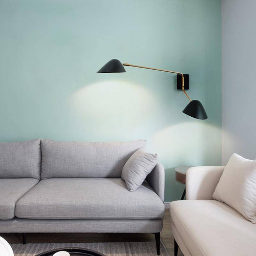 Applique murale design LED noire avec abat-jour en métal Home - vue 4 sur 7