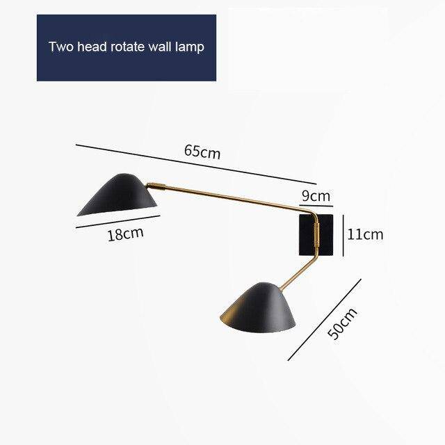 Applique murale design LED noire avec abat-jour en métal Home - vue 7 sur 7