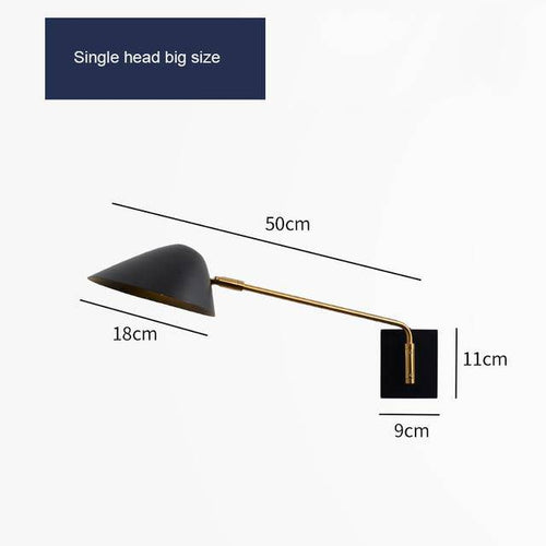 Applique murale design LED noire avec abat-jour en métal Home - vue 7 sur 7