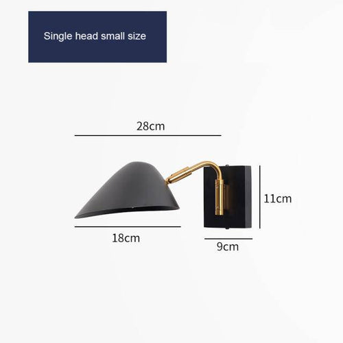 Applique murale design LED noire avec abat-jour en métal Home - vue 6 sur 7