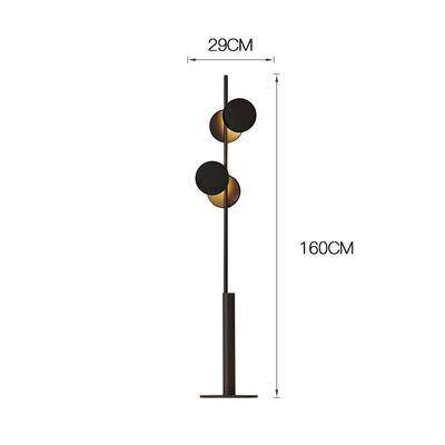 Lampadaire design moderne LED en métal avec formes circulaires