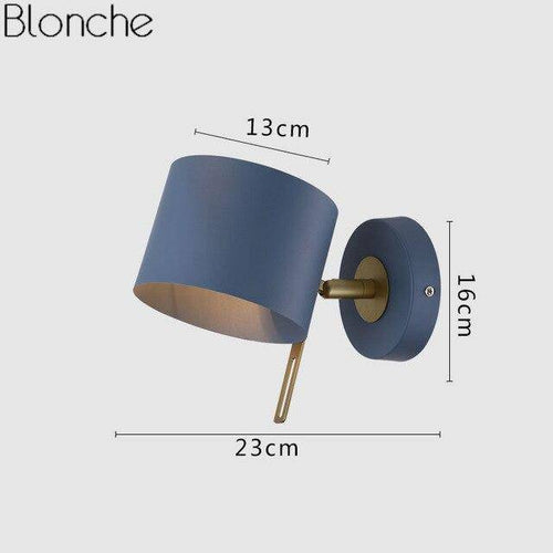 Applique murale design LED cylindrique en métal coloré Sconce - vue 5 sur 6