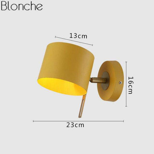 Applique murale design LED cylindrique en métal coloré Sconce - vue 4 sur 6