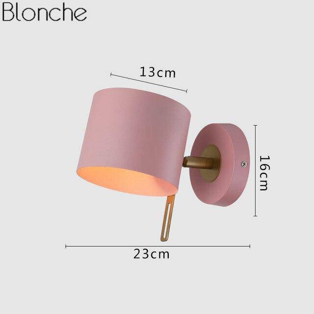 Applique murale design LED cylindrique en métal coloré Sconce - vue 5 sur 6