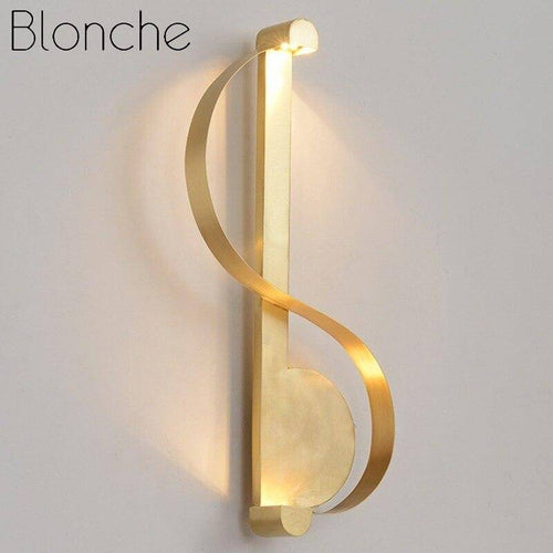 Applique murale design LED dorée style Moma - vue 5 sur 6
