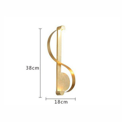 Applique murale design LED dorée style Moma - vue 6 sur 6