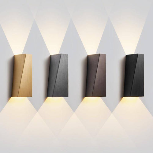 Applique murale design à LED en métal brossé style géométrique - vue 18 sur 18