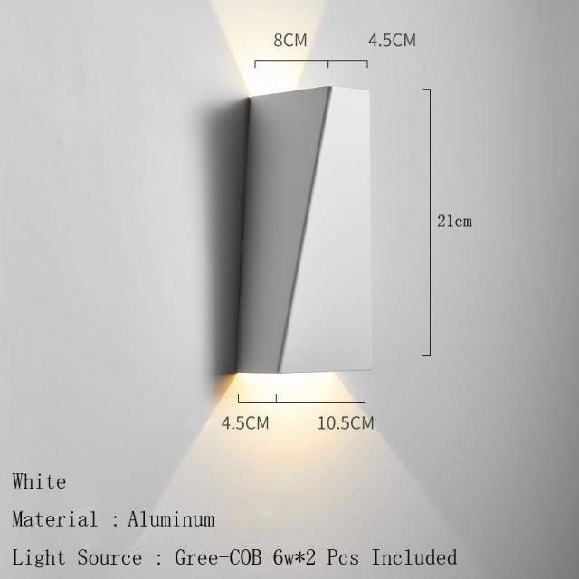 Applique murale design à LED en métal brossé style géométrique - vue 15 sur 18
