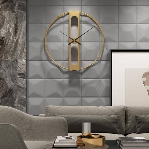 Horloge murale design rond en métal rétro 50cm Garden - vue 4 sur 6