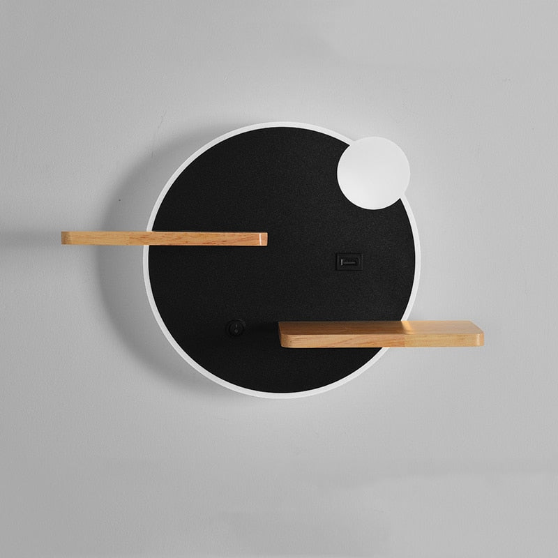 Applique murale moderne LED avec étagères en métal Olympea - vue 8 sur 8