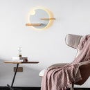 Applique murale moderne LED avec étagères en métal Olympea
