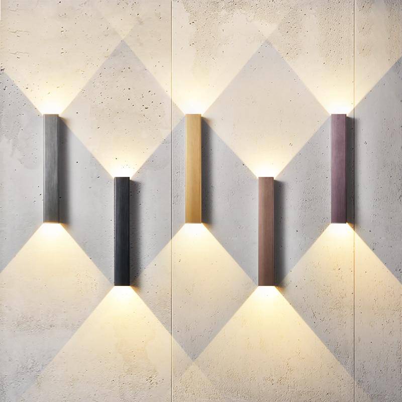 Applique murale design à LED en métal allongé coloré Loft - vue 8 sur 17