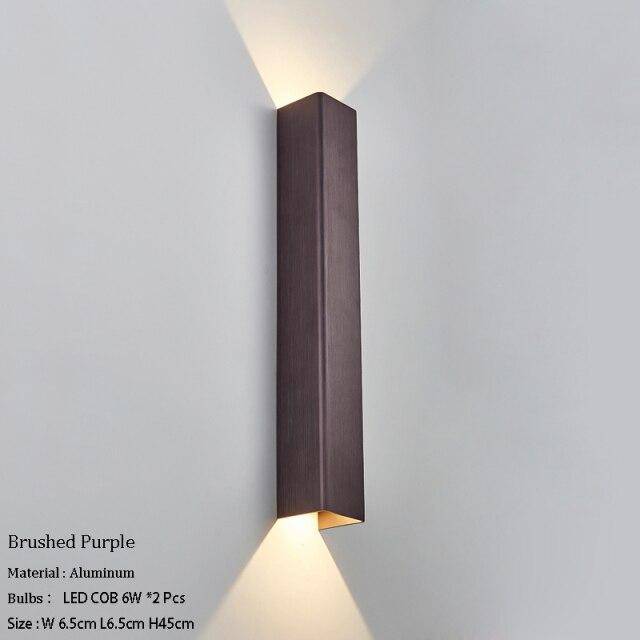Applique murale design à LED en métal allongé coloré Loft - vue 14 sur 17