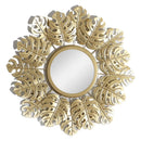 Miroir mural rond doré décoratif style soleil