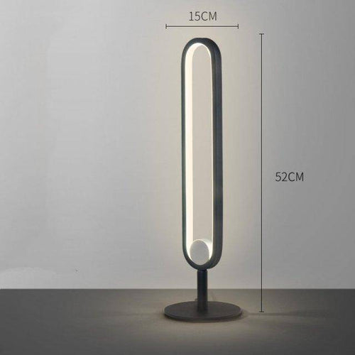 Lampe à poser design à LED avec anneau métal noir Loft - vue 5 sur 5
