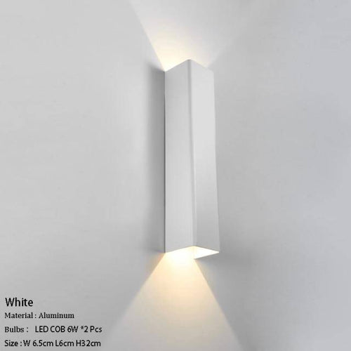 Applique murale design à LED en métal allongé coloré Loft - vue 10 sur 17
