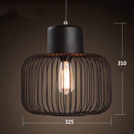 Lampe à poser design à LED avec abat-jour cage arrondie en métal noir - vue 9 sur 14