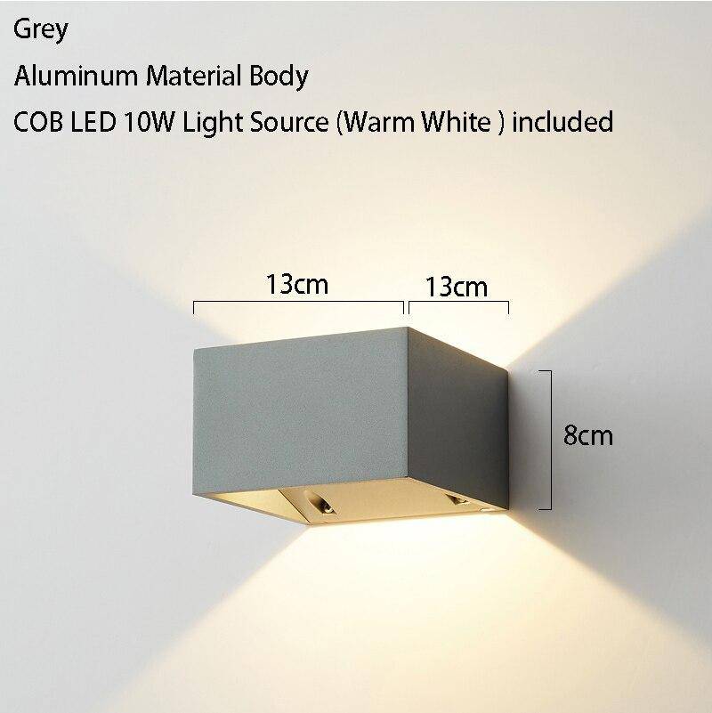 Applique murale design à LED avec abat-jour carré en métal Balcony - vue 4 sur 4