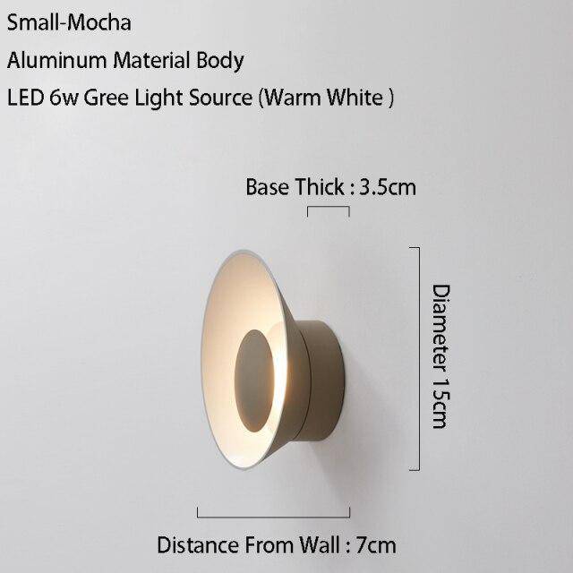 Applique murale design à LED avec coupe en métal coloré Loft - vue 13 sur 26