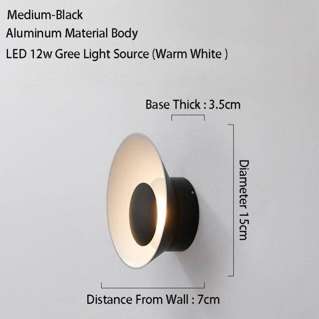 Applique murale design à LED avec coupe en métal coloré Loft - vue 24 sur 26