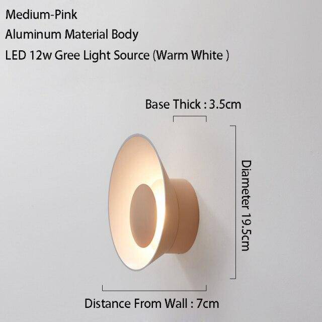 Applique murale design à LED avec coupe en métal coloré Loft - vue 25 sur 26