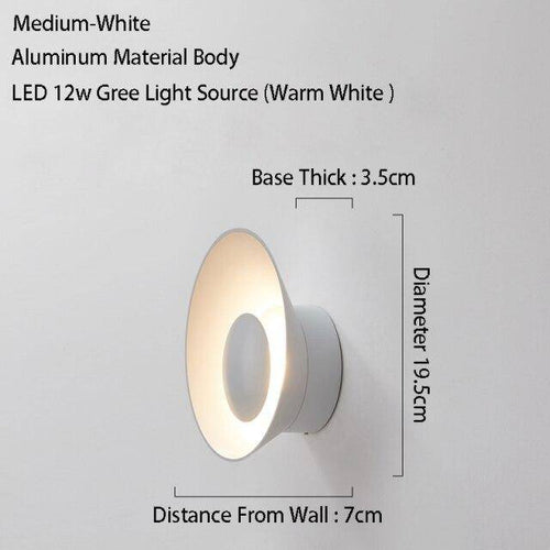 Applique murale design à LED avec coupe en métal coloré Loft - vue 18 sur 26