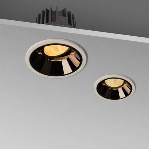 Spot design encastré LED en aluminium effet cuivré - vue 3 sur 4