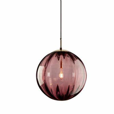 Suspension moderne LED en boule de verre colorée - vue 11 sur 10