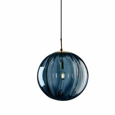 Suspension moderne LED en boule de verre colorée - vue 8 sur 10