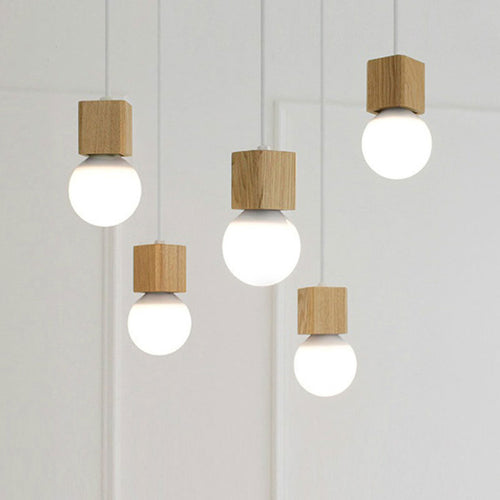 Suspension en bois cubique Wood - vue 3 sur 6