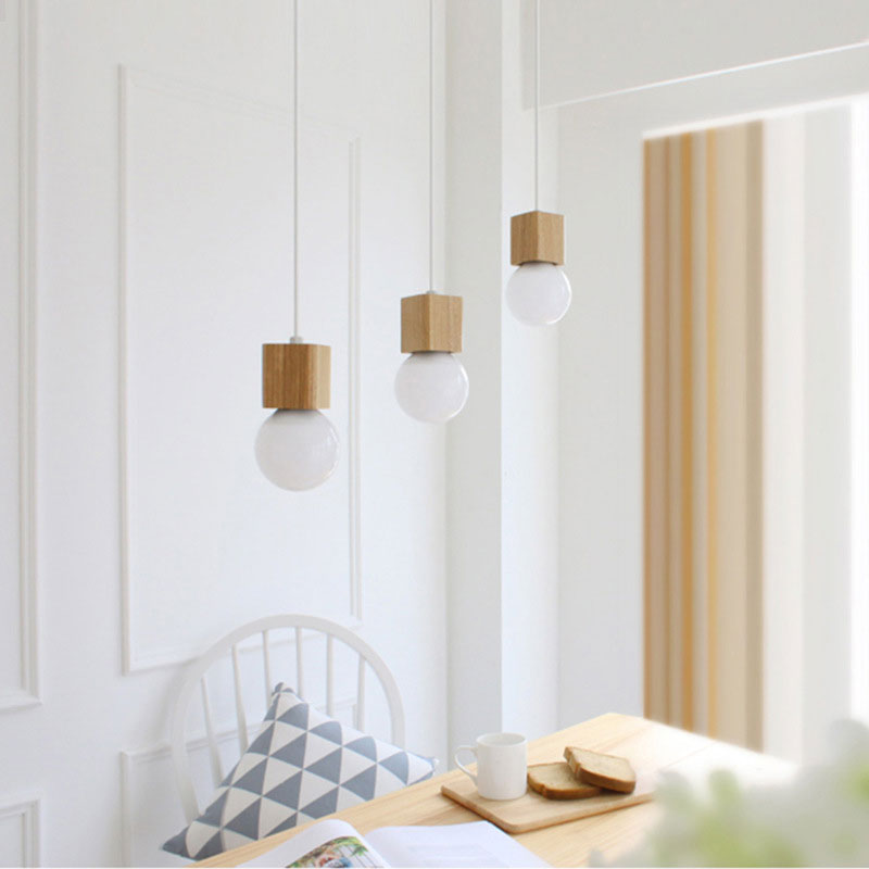 Suspension en bois cubique Wood - vue 2 sur 6