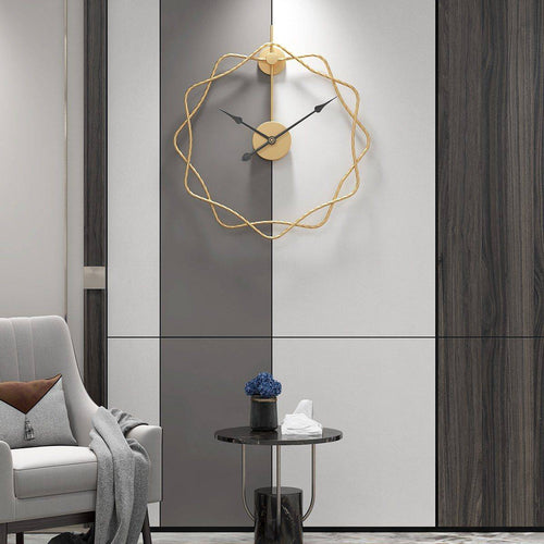 Horloge murale design étoiles décalées en métal 50cm Decor - vue 7 sur 7