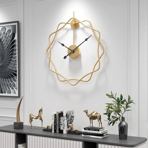 Horloge murale design étoiles décalées en métal 50cm Decor - vue 6 sur 7