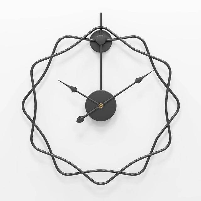 Horloge murale design étoiles décalées en métal 50cm Decor - vue 3 sur 7