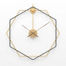 Horloge murale design hexagones décalés en métal