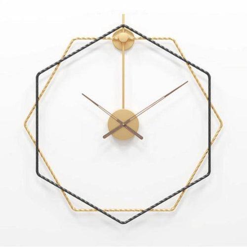 Horloge murale design hexagones décalés en métal - vue 7 sur 7