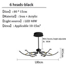 Lustre design à LED en métal avec plusieurs tiges Kyio