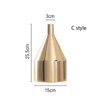 Vase design en céramique doré Mory A