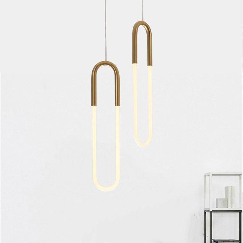 Suspension design moderne LED en anneau allongé Hang - vue 8 sur 9