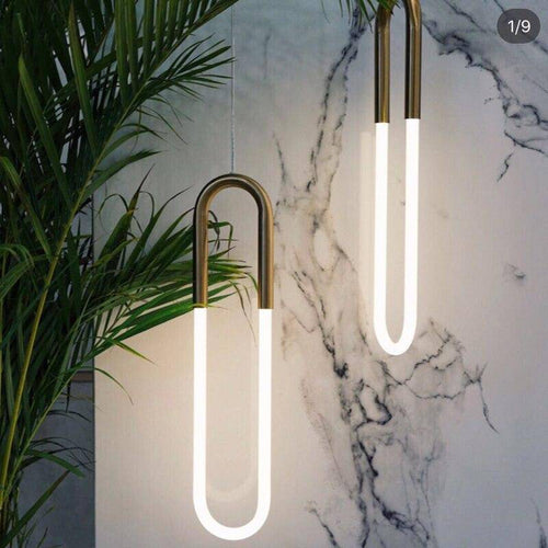 Suspension design moderne LED en anneau allongé Hang - vue 4 sur 9