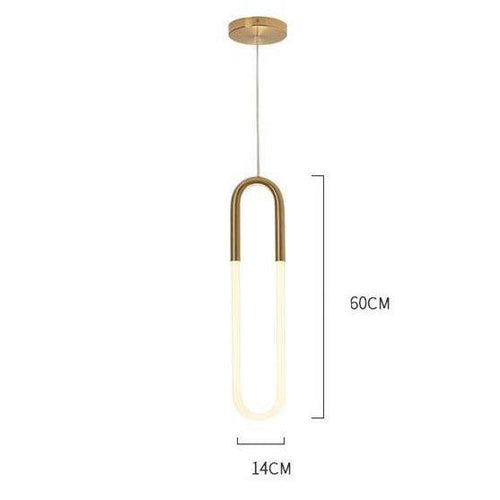 Suspension design moderne LED en anneau allongé Hang - vue 8 sur 9