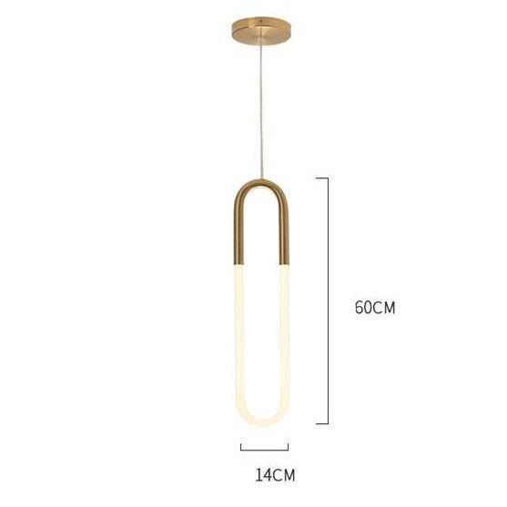 Suspension design moderne LED en anneau allongé Hang - vue 7 sur 9