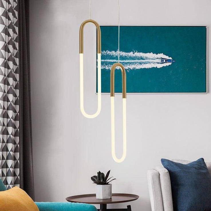 Suspension design moderne LED en anneau allongé Hang - vue 2 sur 9