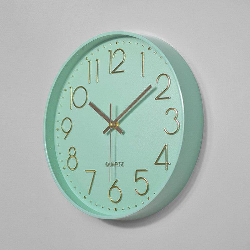 Horloge murale moderne ronde colorée 30cm - vue 7 sur 8