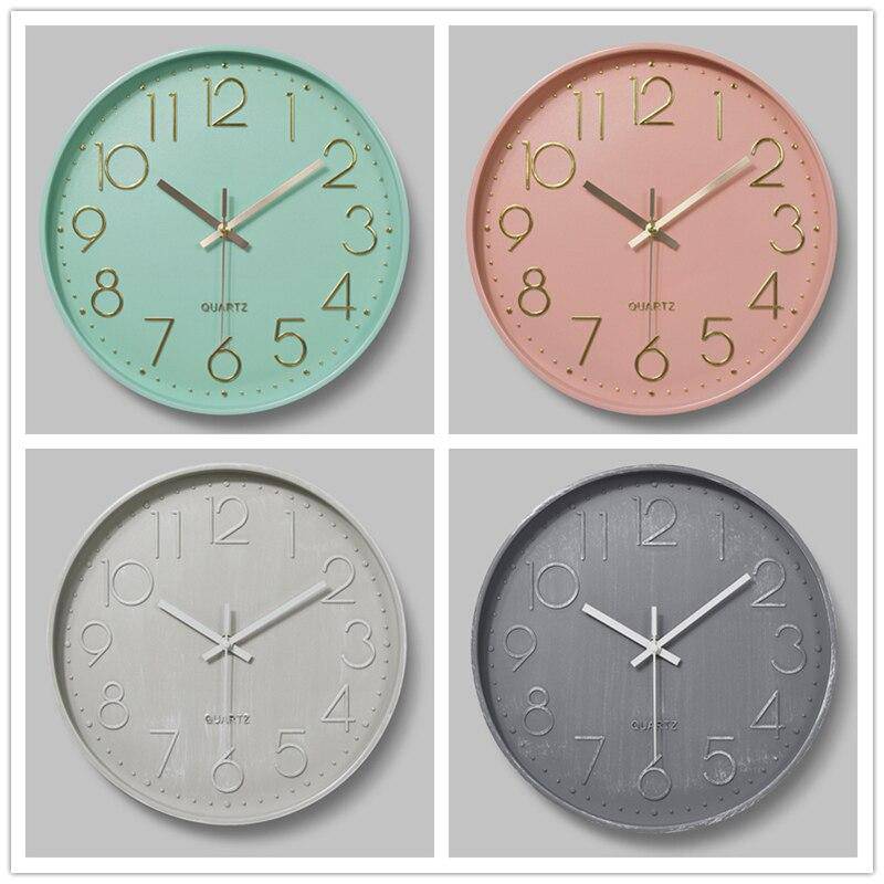 Horloge murale moderne ronde colorée 30cm - vue 8 sur 8