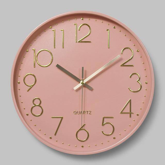 Horloge murale moderne ronde colorée 30cm - vue 3 sur 8